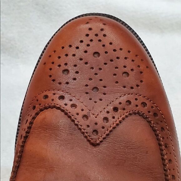 Dockers Mens Oxfords Brown Leather Wingtip Lace Up Shoes Size 10.5 M - Picture 11 of 13